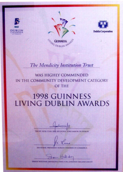 Mendicity: 1998 Guinness Living Dublin Awards